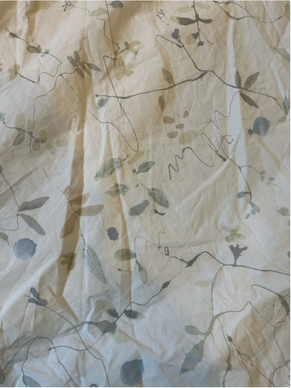 Peacock Alley Queen Duvet Cover White Grey Floral Botanical Romantic 90x96